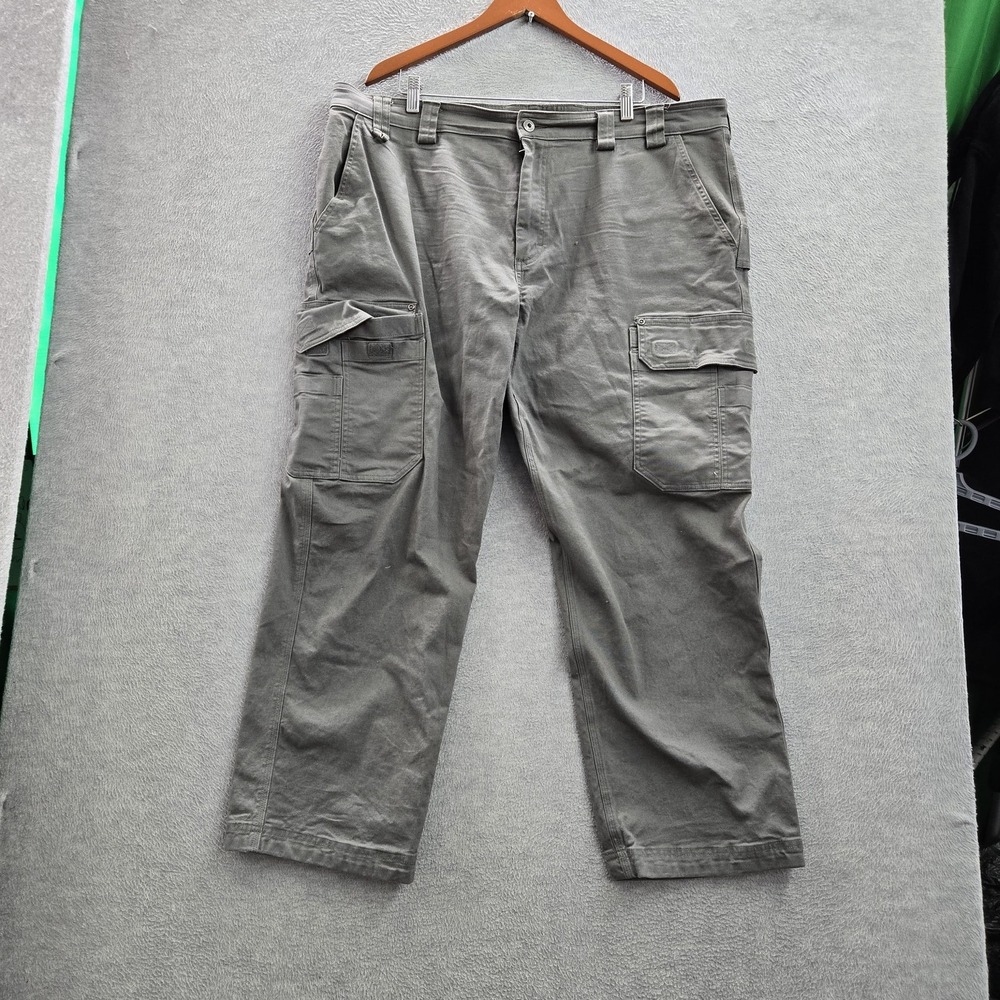 Duluth Trading Co. Men Pants 42X30 Gray Cargo Canvas Flex Fire Hose Baggy Skater